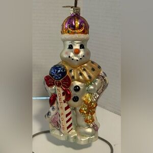 Christopher Radko 2000 SNOW KING Glass Ornament North Pole Snowman